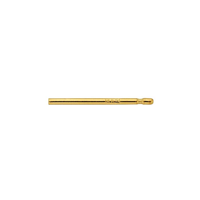 14K Yellow Gold 0.69mm x 11.11mm Bullet-Style Friction Ear Post