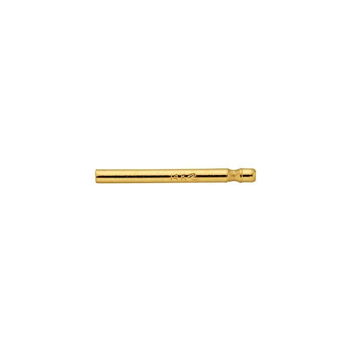 14K Yellow Gold 0.84mm x 9.52mm Bullet-Style Friction Ear Post