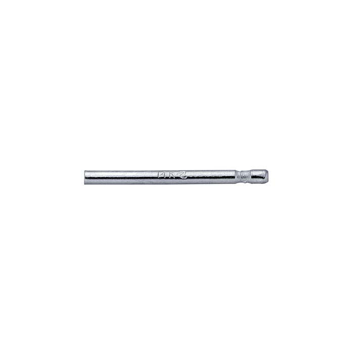 14K White Gold 0.76mm x 9.52mm Bullet-Style Friction Ear Post