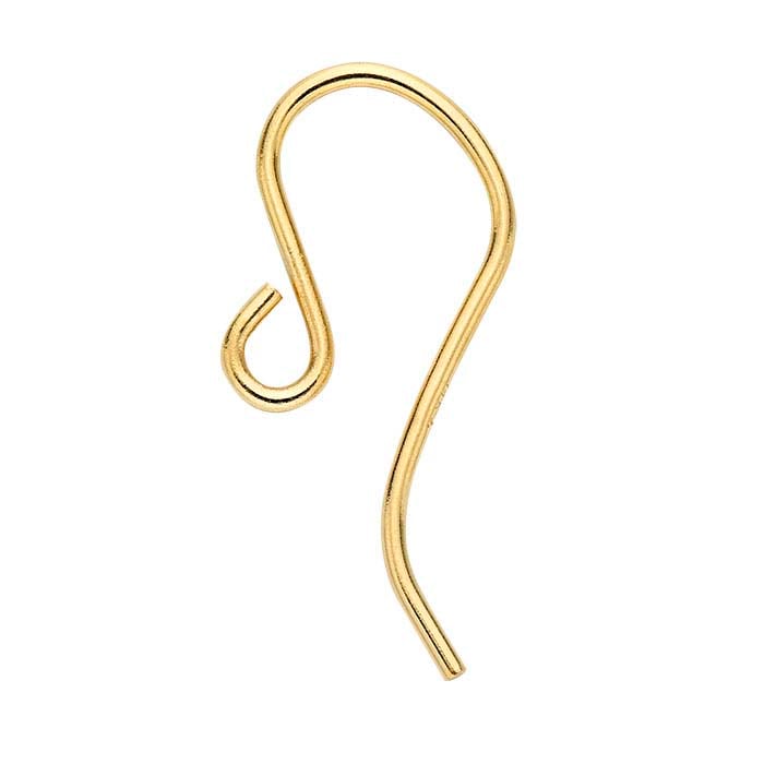 14K Yellow Gold Ear Wire with Outside Loop