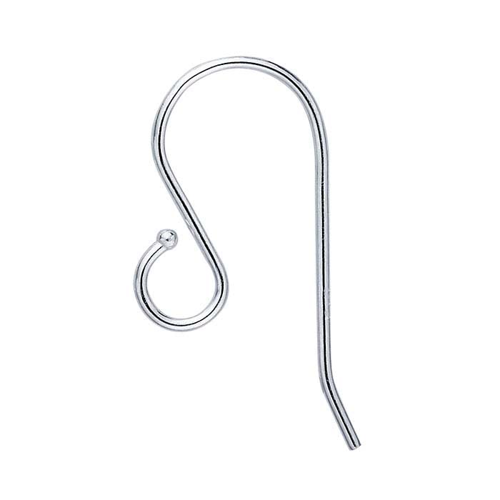 Sterling Silver Ear Wire with 1.2mm Ball End and Loop