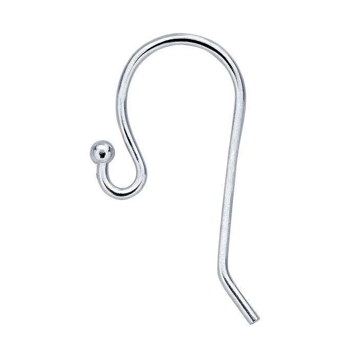 Sterling Silver Ear Wire with 1.5mm Ball End and Loop
