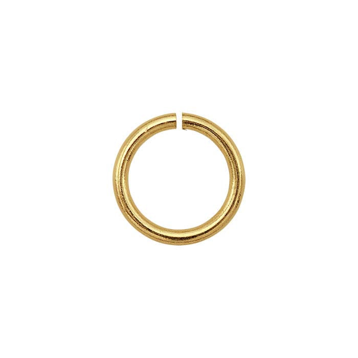 14K Gult Guld 4mm ID Rund Springring