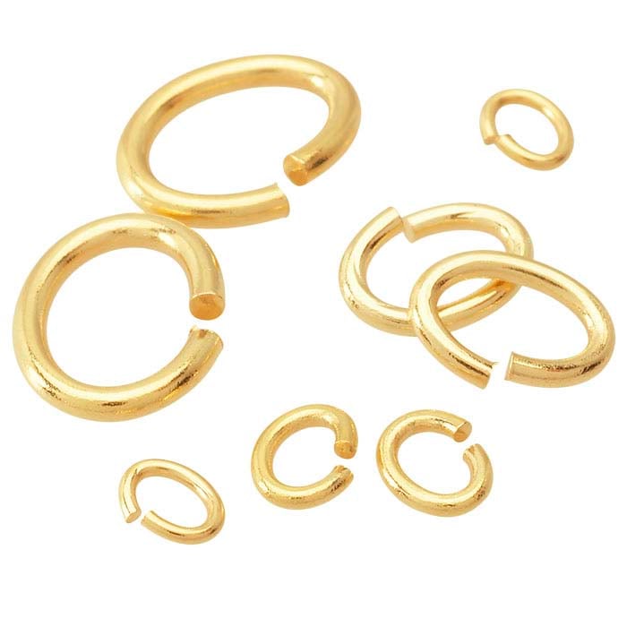 14K Yellow Gold Oval Jump Ring