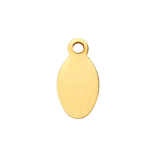 14/20 Yellow Gold-Filled 8.9 x 4.7mm Oval Tag, 0.81mm, 1/2-Hard