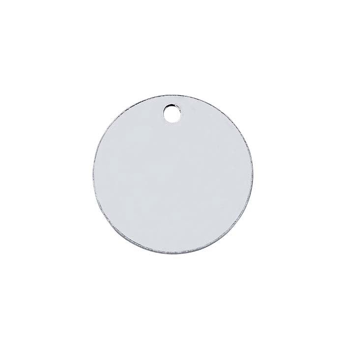 Sterling Silver Round Tag, 0.36mm, 1/2-Hard