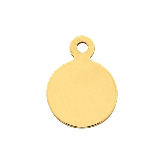 14/20 Yellow Gold-Filled 7.3mm Round Tag, 0.51mm, 1/2-Hard
