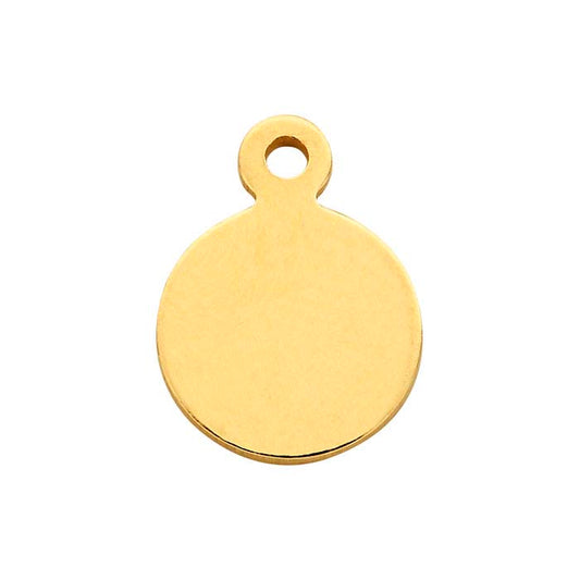 14/20 Yellow Gold-Filled 7.3mm Round Tag, 0.81mm, 1/2-Hard