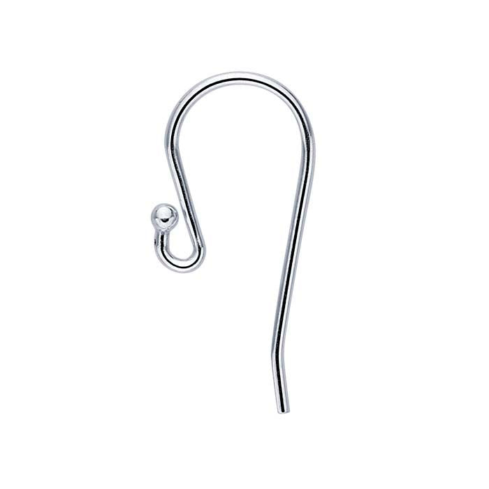 Sterling Silver Ear Wire with 1.8mm Ball End and Loop
