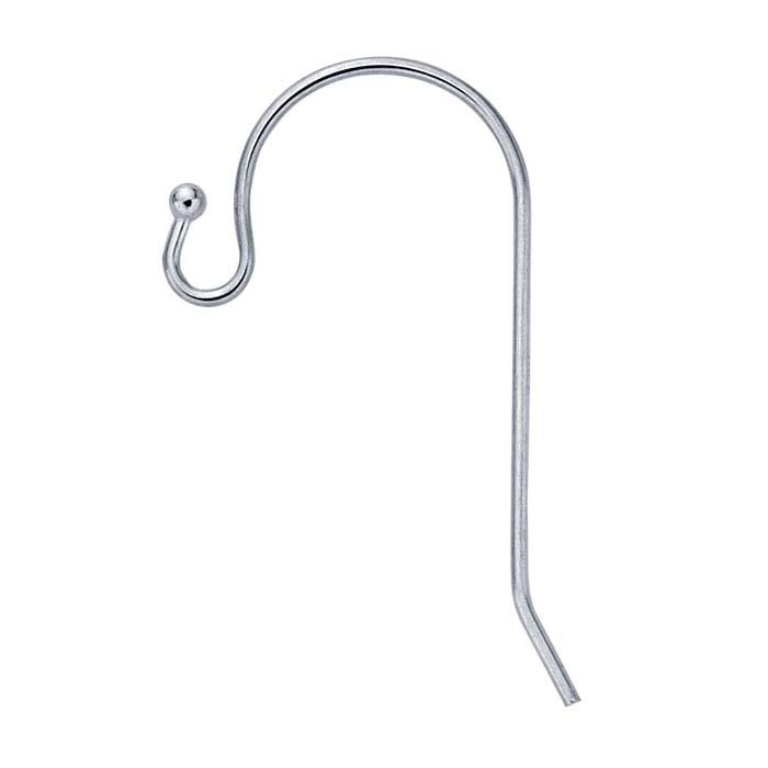 Sterling Silver Ear Wire 1.5mm Ball and Loop