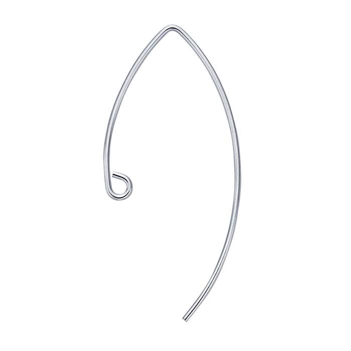 Sterling Silver Marquise Ear Wire with Inside Loop