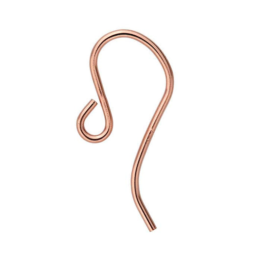 14K Rose Gold Ear Wire with Outside Loop
