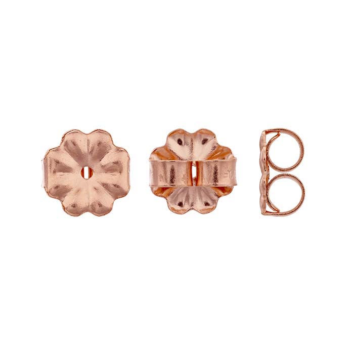 14/20 Rose Gold-Filled Medium-Weight Friction Ear Nut