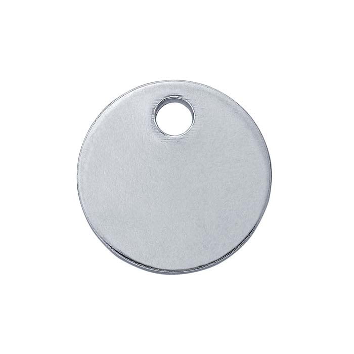 Sterling Silver 9.5mm Round Tag