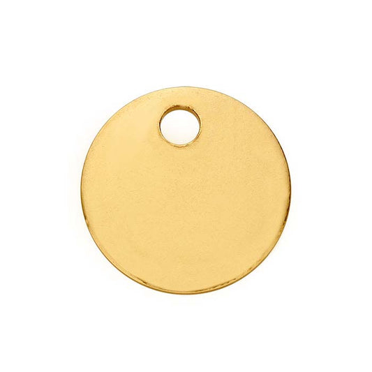 14/20 Yellow Gold-Filled 9.5mm Round Tag, 0.81mm, Soft