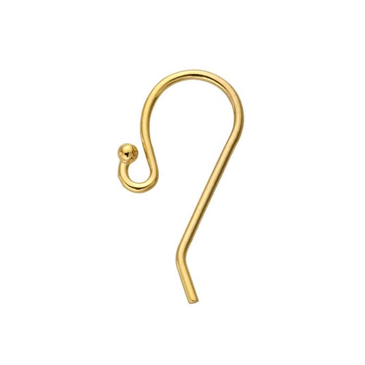 14/20 Yellow Gold-Filled Ear Wire with 1.5mm Ball End and Loop