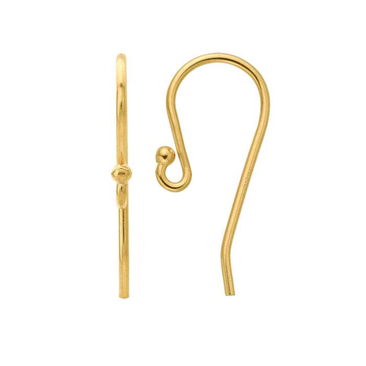 14/20 Yellow Gold-Filled Ear Wire with Loop and Ball