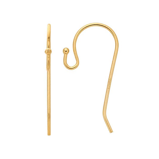 14/20 Yellow Gold-Filled Ear Wire with Loop and Ball