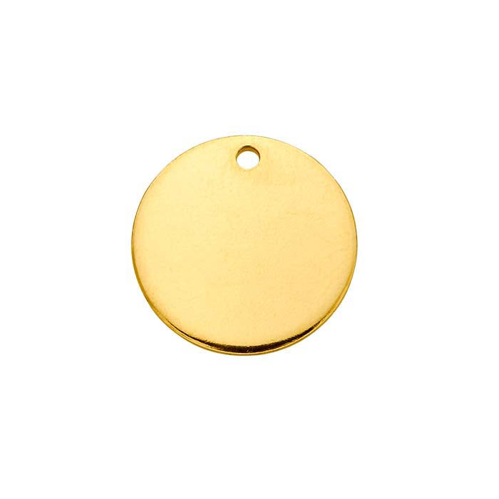 14/20 Yellow Gold-Filled 12.7mm Round Tag, 0.81mm, Soft