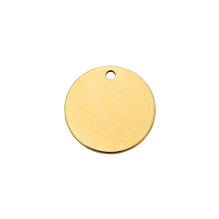 14/20 Yellow Gold-Filled 12.7mm Round Tag, 0.64mm, Soft