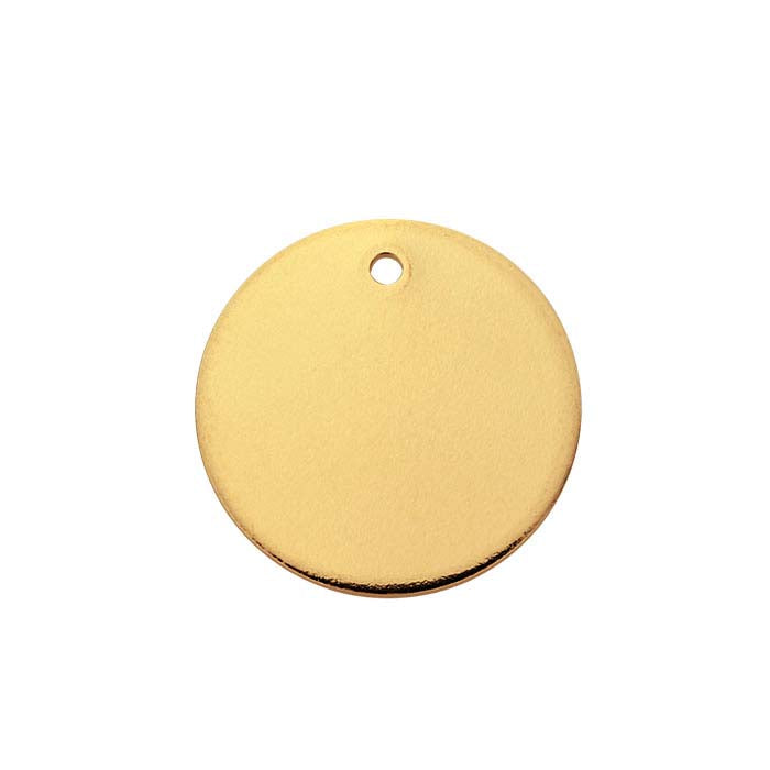 14/20 Yellow Gold-Filled 15.9mm Round Tag, 0.81mm, Soft