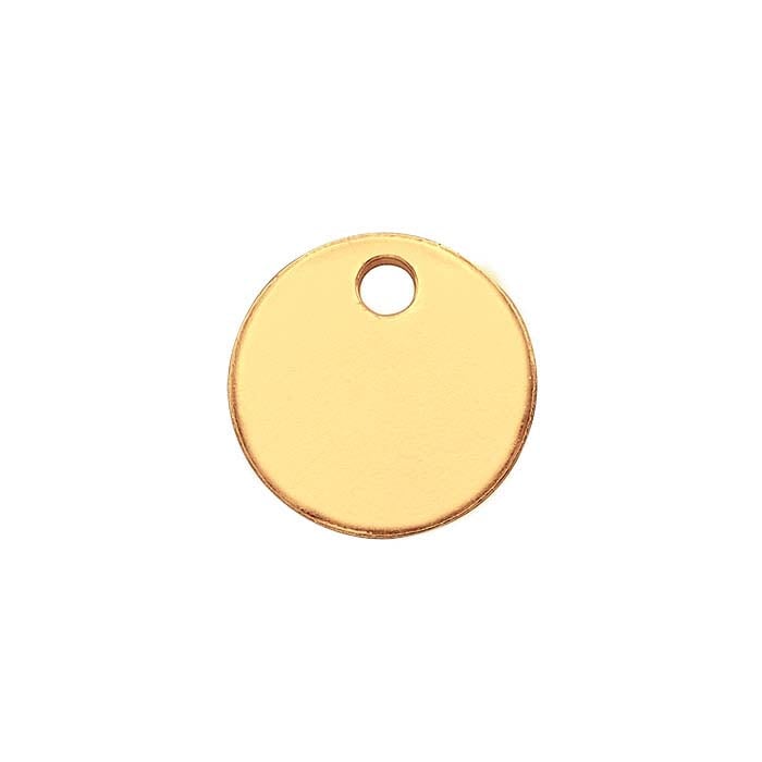 14/20 Yellow Gold-Filled Round Tags, 0.64mm, Soft