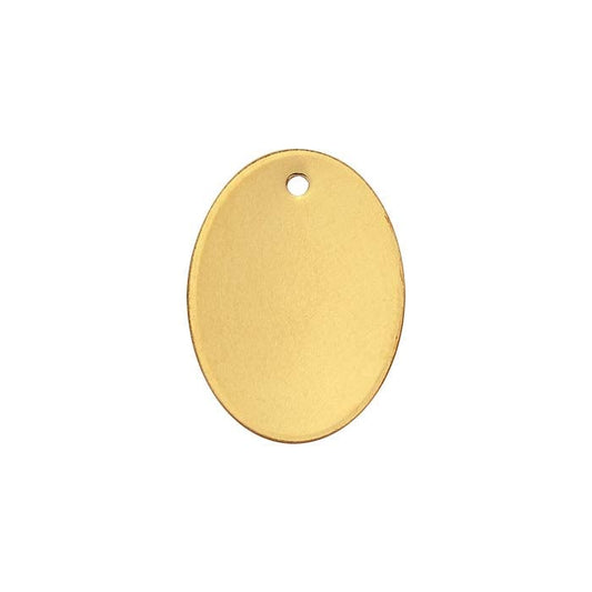 14/20 Yellow Gold-Filled Oval Tag, 0.81mm