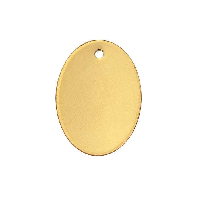 14/20 Yellow Gold-Filled Oval Tag, 0.81mm