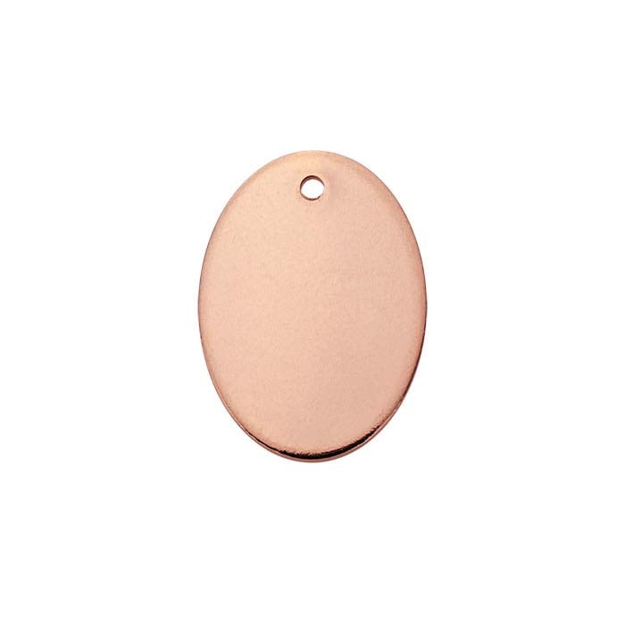 14/20 Rose Gold-Filled Oval Charm