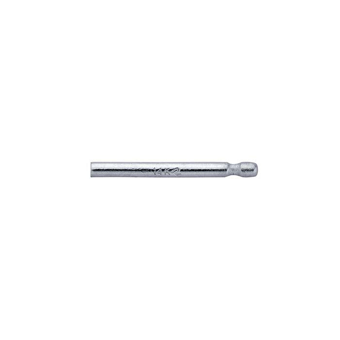 14K White Gold 0.91mm x 9.52mm Friction Ear Post