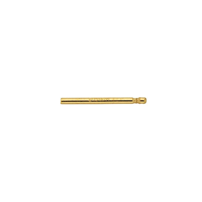 18K Yellow Gold 0.84mm x 11.11mm Friction Ear Post