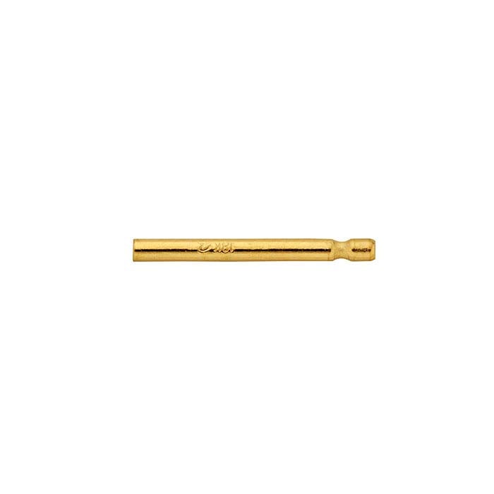 18K Yellow Gold 0.91mm x 9.52mm Friction Ear Post