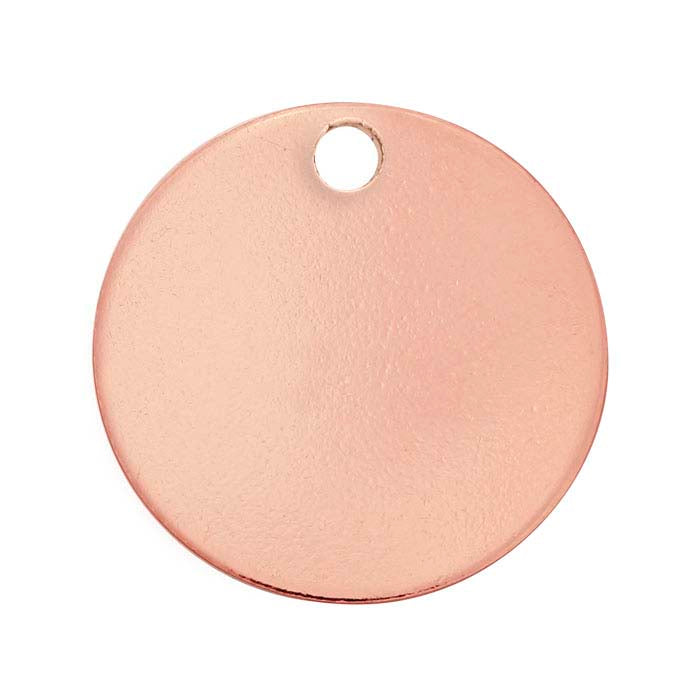 14/20 Rose Gold-Filled Round Tags, Soft