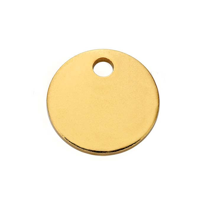 14/20 Yellow Gold-Filled 6.4mm Round Tag, 0.51mm, Soft