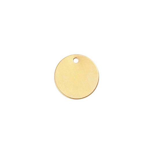 14/20 Yellow Gold-Filled 8.9mm Round Tag, 0.40mm, 1/2-Hard