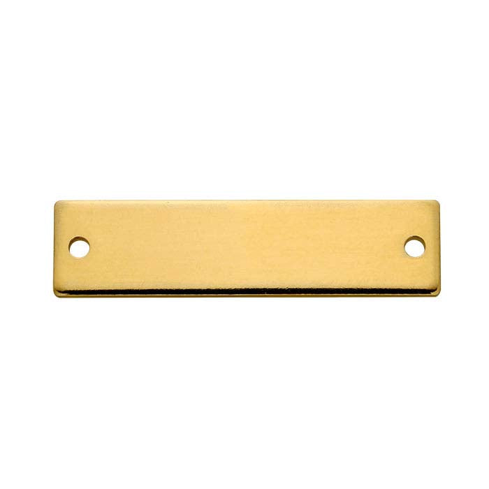 14K Yellow Gold 24.5 x 6.4mm Rectangle Link Component