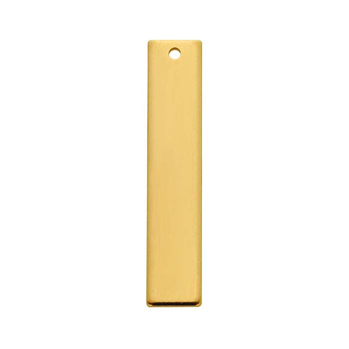 14K Yellow Gold 31.8 x 6.4mm Rectangle Component, 1.02mm