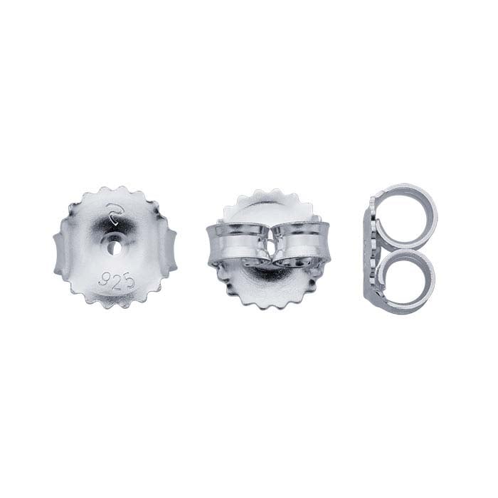 Sterling Silver 6.7mm Scalloped Ear Nut