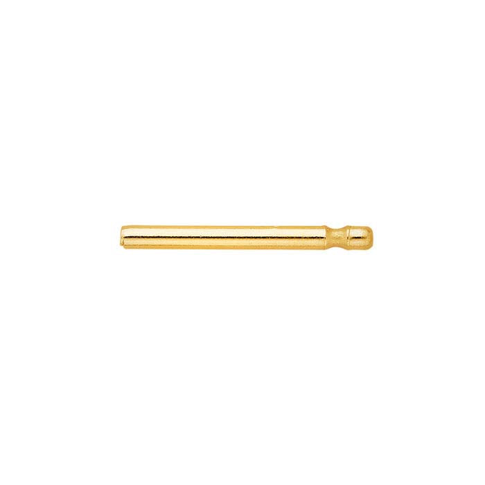 14K Yellow Gold 0.91mm x 9.52mm Friction Ear Post