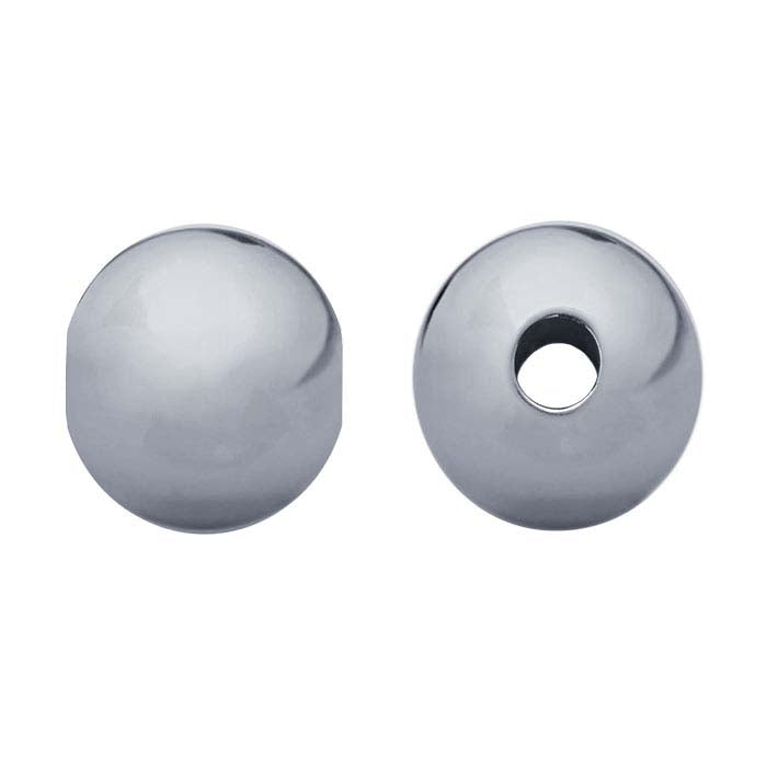 Sterling Silver 2mm Round Seamless-Look Bead