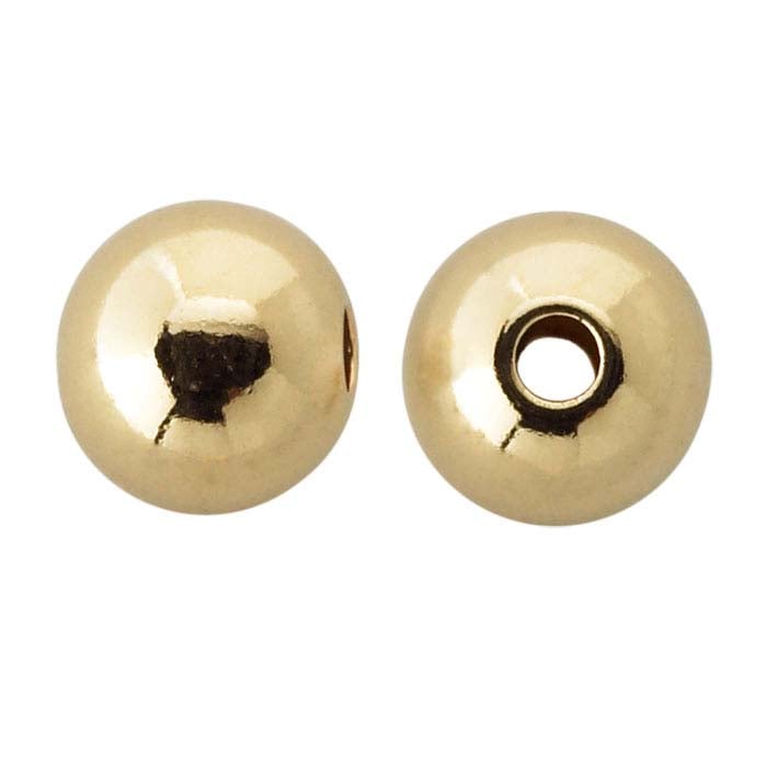 12/20 Yellow Gold-Filled 2mm Round Seamless-Look Bead