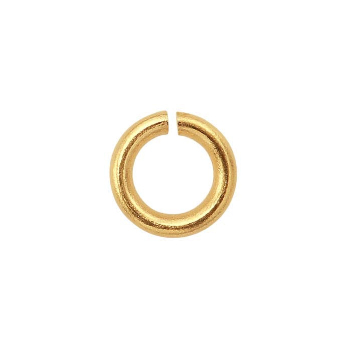 14K Gult Guld 1mm ID Rund Springring