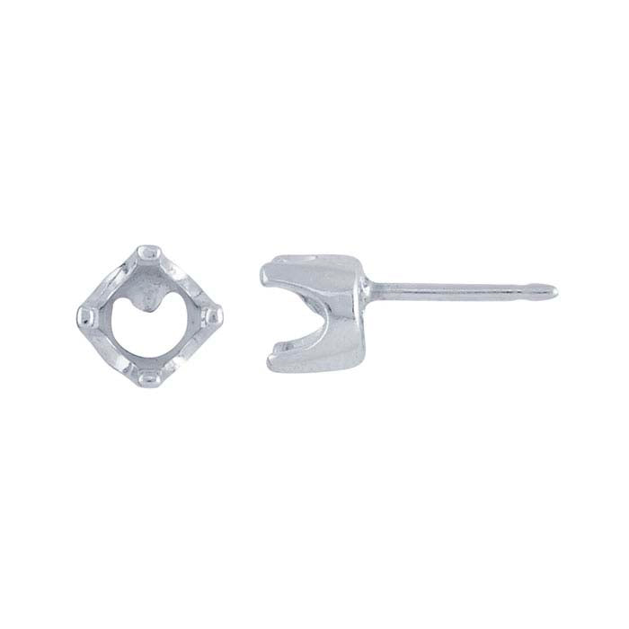 ReadySet™ Sterling Silver 5mm Round Post Earring Mounting