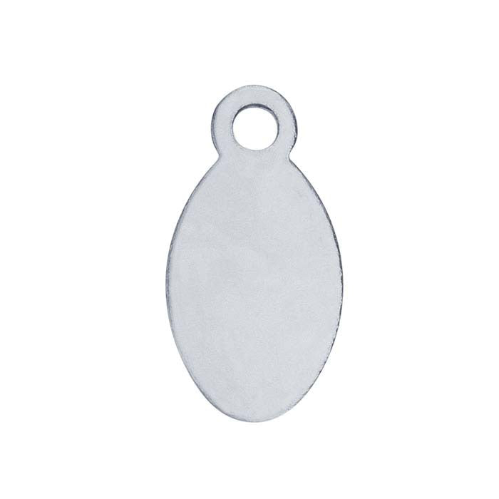 Argentium® Silver 8.9 x 4.7mm Oval Tag, 0.51mm, Soft