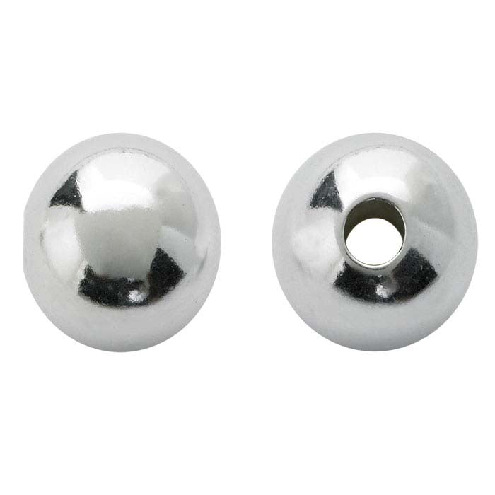 Argentium® Silver 4mm Round Seamless-Look Bead