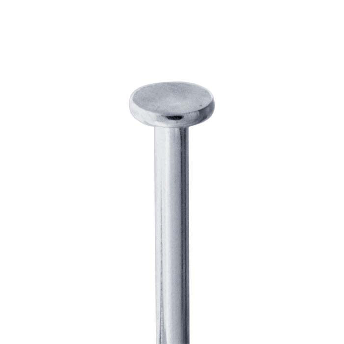 Argentium® Silber 38,1mm 1,3mm Flachkopf-Nadel, 0,57mm, 3/4-Hart