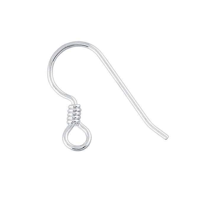 Argentium® Silver Ear Wire with Loop and Coil