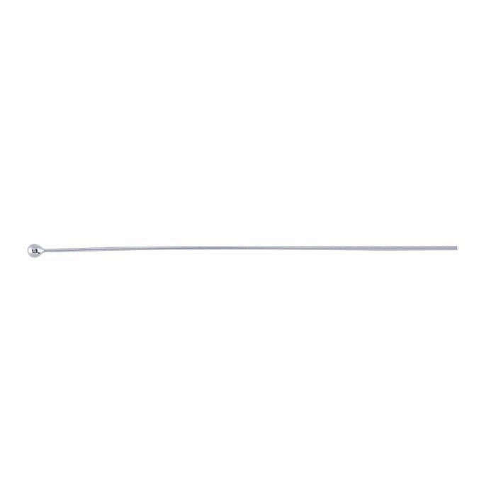 Argentium® Silver Ball Head Pin, 0.72mm, 1/2-Hard