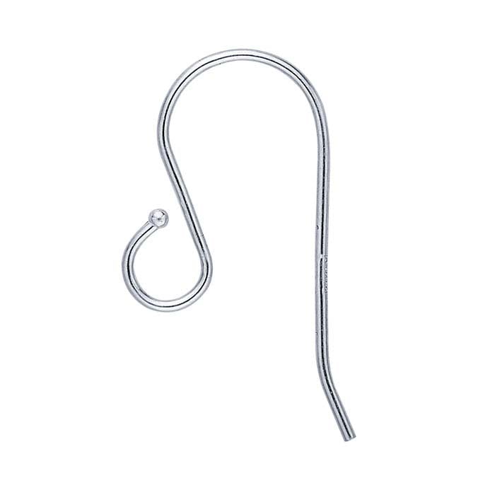 Argentium® Silver Ear Wire with 1.2mm Ball End and Loop