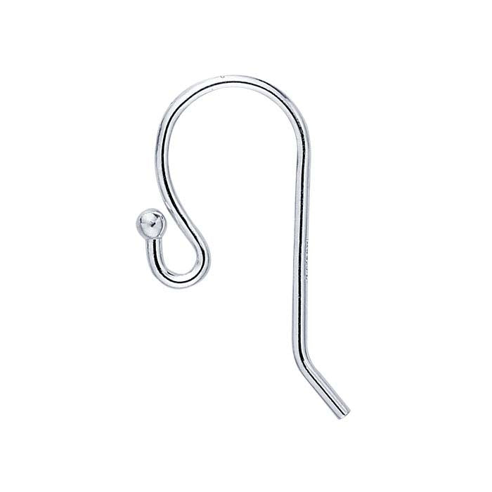 Argentium® Silver Ear Wire with 1.5mm Ball End and Loop